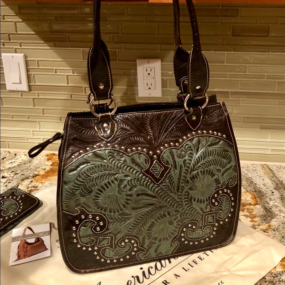 NEW American West Carved Handbag
